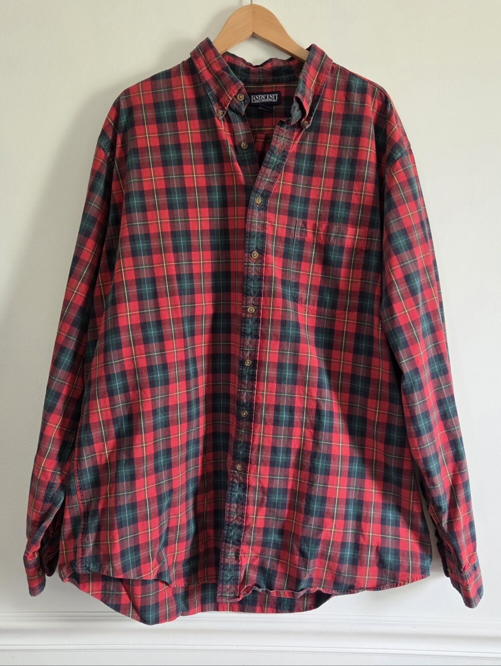 Vintage Lands' End Plaid Shirt